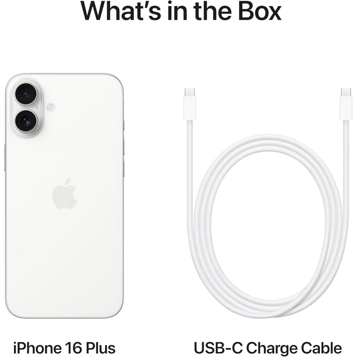 Apple iPhone 16 Plus 128GB, 5G Mobile phone with Apple Intelligence, Camera Control, A18 Chip, White