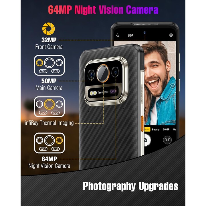 Ulefone Armor 25T 6GB 256GB Dual Sim Preto