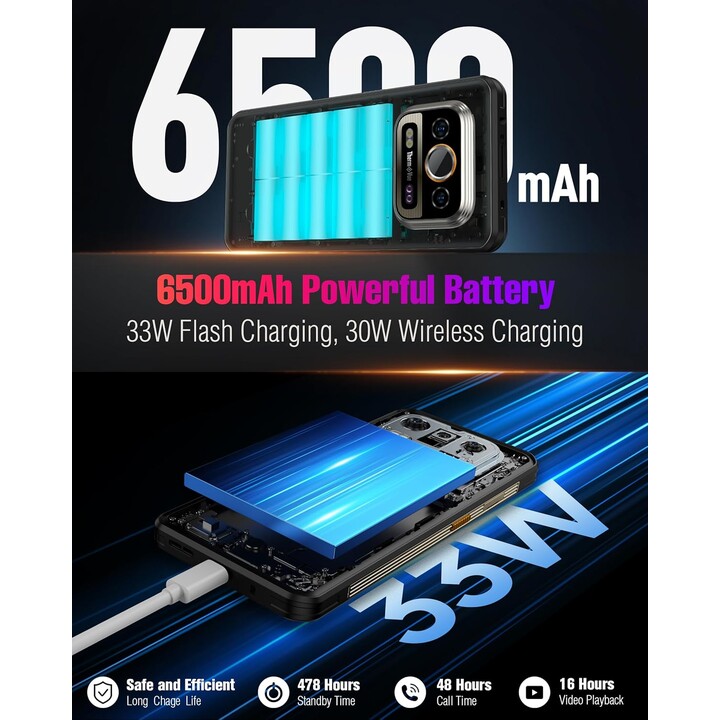 Ulefone Armor 25T 6GB 256GB Dual Sim Preto