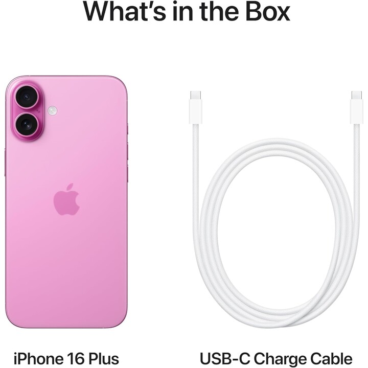 Apple iPhone 16 Plus 512 Go, téléphone portable 5G avec Apple Intelligence, contrôle de l'appareil photo, puce A18, Rose