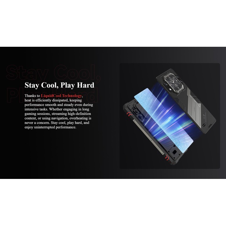 CUBOT Kingkong Star 2, Android 14 Rugged Mobile Phone, 24GB(12+12) RAM + 256GB, 100MP Camera, Black