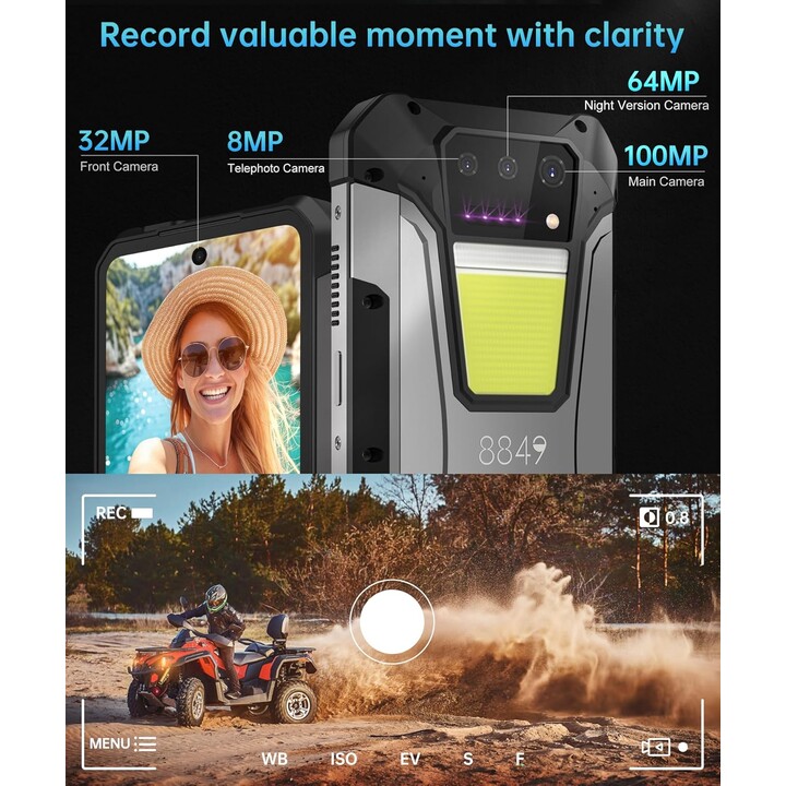 Unihertz 8849 Tank 2 Pro Proiettore 12GB/512GB - Telefono cellulare robusto