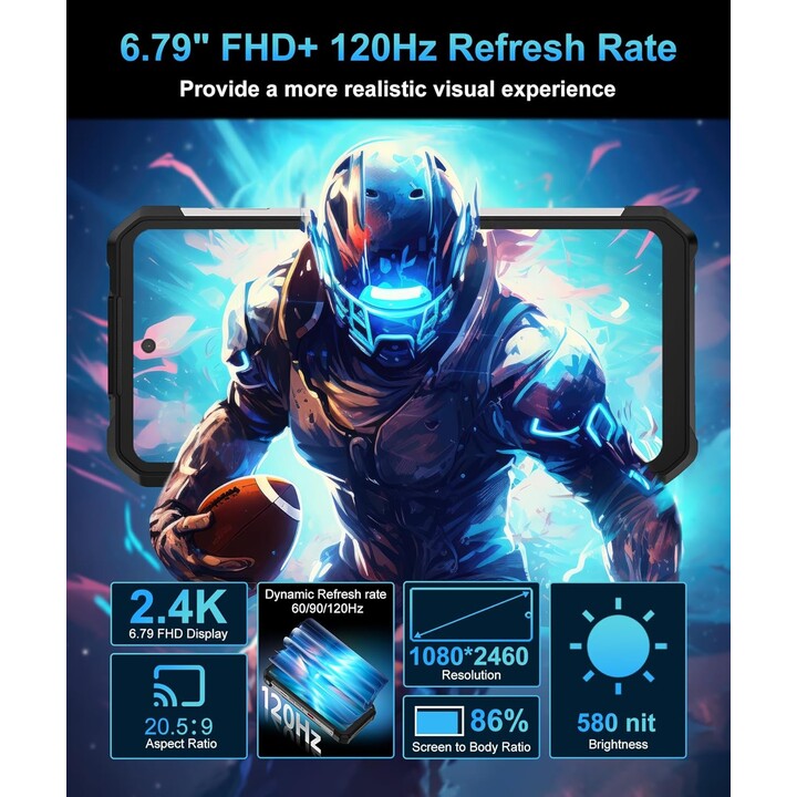 Unihertz 8849 Tank 2 Pro Proiettore 12GB/512GB - Telefono cellulare robusto