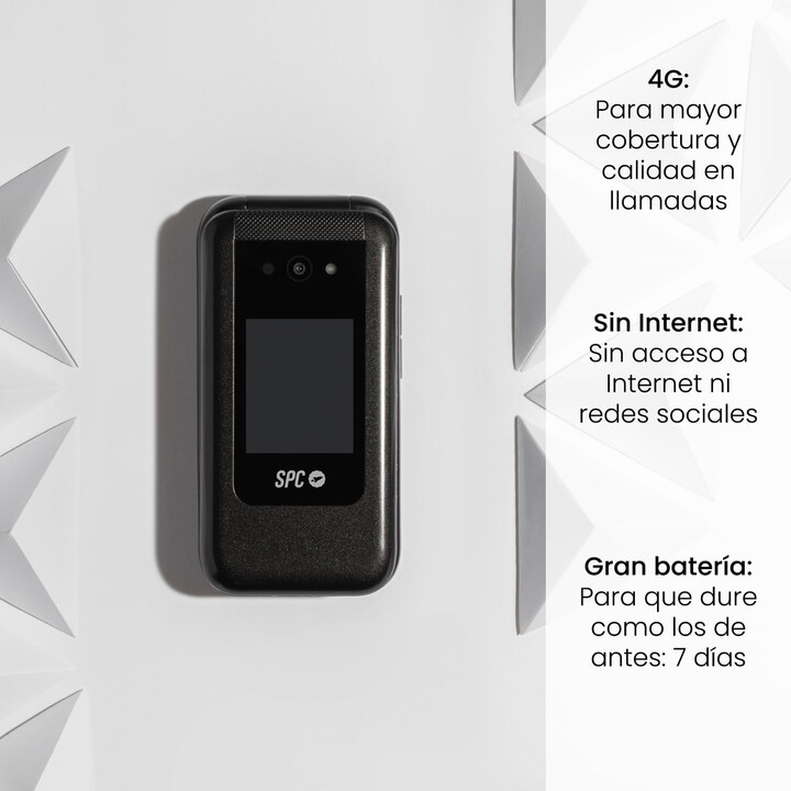 Telefono cellulare SPC WILD per anziani/ 4G/ Nero
