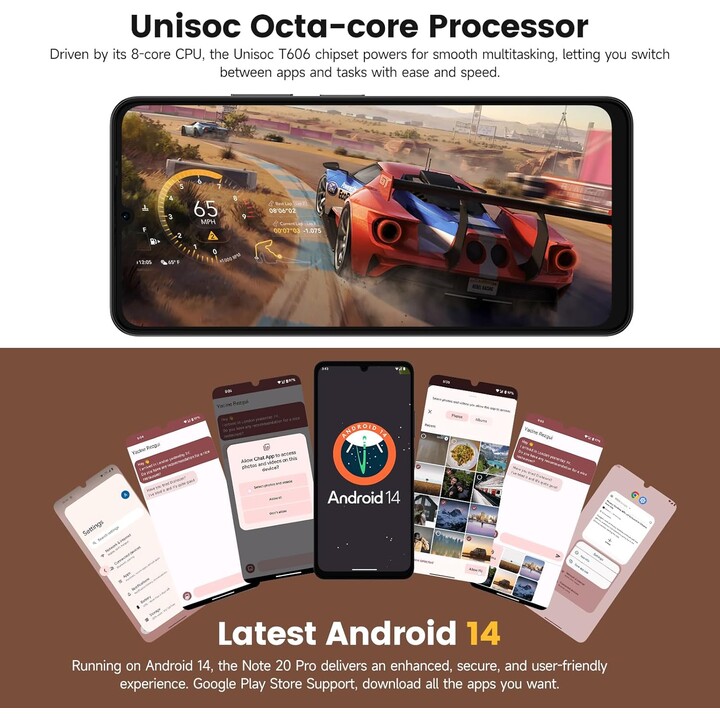 Ulefone Note 20 Pro 4GB/256GB Schwarz - Teléfono Móvil