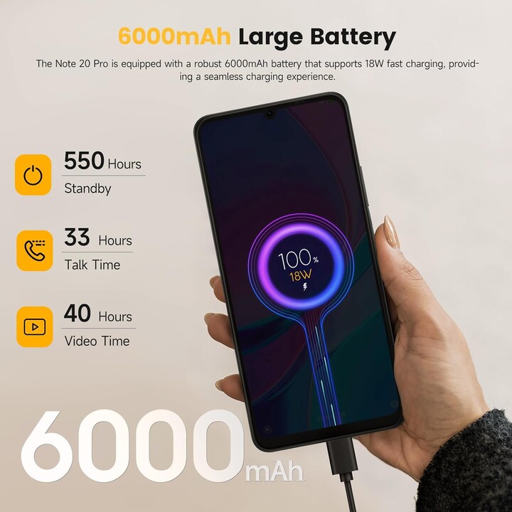 Ulefone Note 20 Pro 4GB/256GB Black - Smartphone