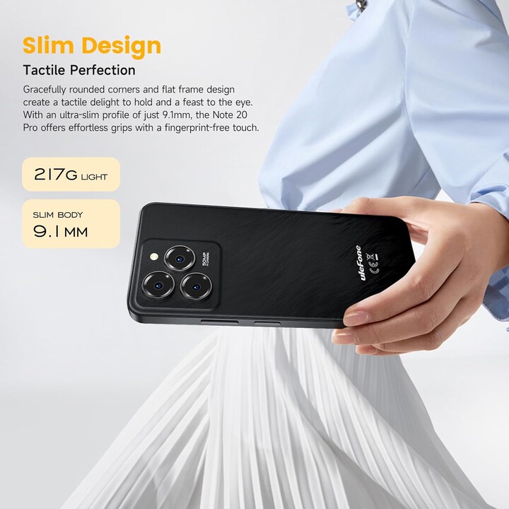 Ulefone Note 20 Pro 4Go/256Go Noir - Téléphone portable