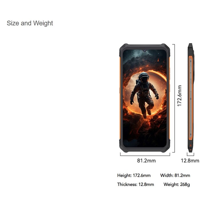 Cubot KingKong ES, 6GB 128GB, 6.56 IPS HD+, 5100mAh, Black