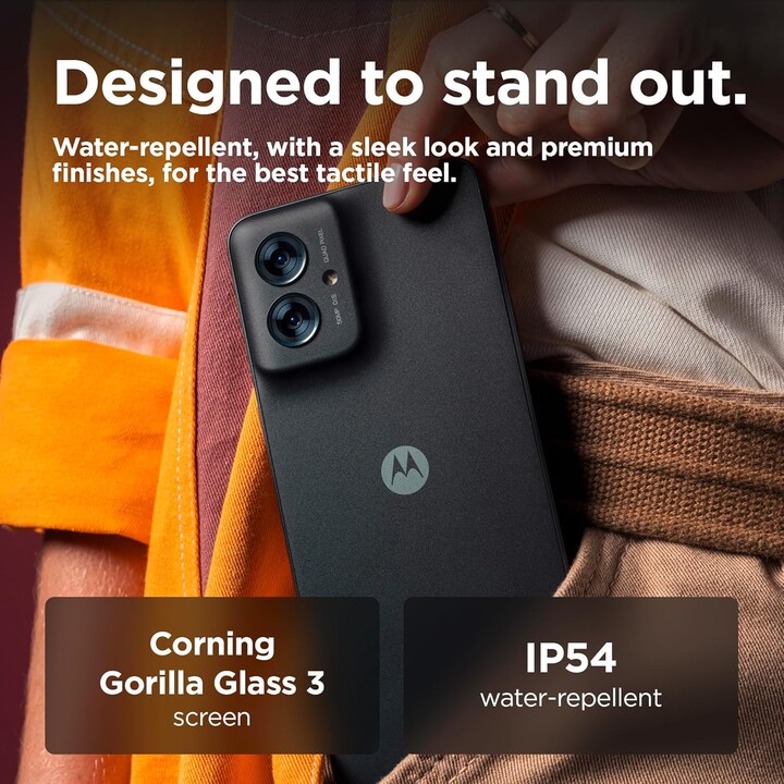 Motorola Moto G55, Smartphone 5G Dual Sim, 8/256 Go, 6,49 Full HD+ 120 Hz, IP52, 50MP, 5000mAh, Gris Forêt