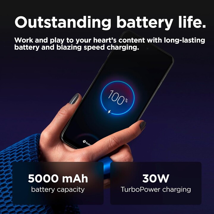 Motorola Moto G55, Smartphone 5G Dual Sim, 8/256 Go, 6,49 Full HD+ 120 Hz, IP52, 50MP, 5000mAh, Gris Forêt