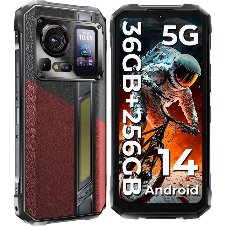 Hotwav Hyper 7 Pro 5G con SoC Dimensity 7050 16GB 256GB pantalla FHD+ 120Hz Dual Sim Rojo Rugged