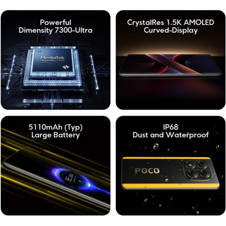Xiaomi POCO X7, 12+512GB, 5G Smatphone, 50MP camera with OIS, 5110mAh Battery, Silver