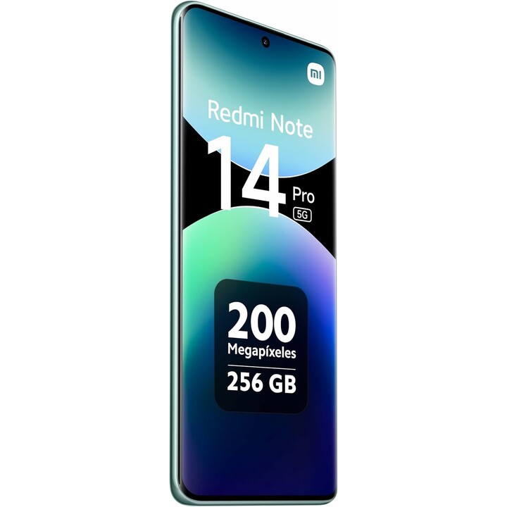 Xiaomi Redmi Note 14 Pro 5G, 8+256GB, Cámara AI de 200MP, Batería de 5110mAh, Funciones AI, Verde