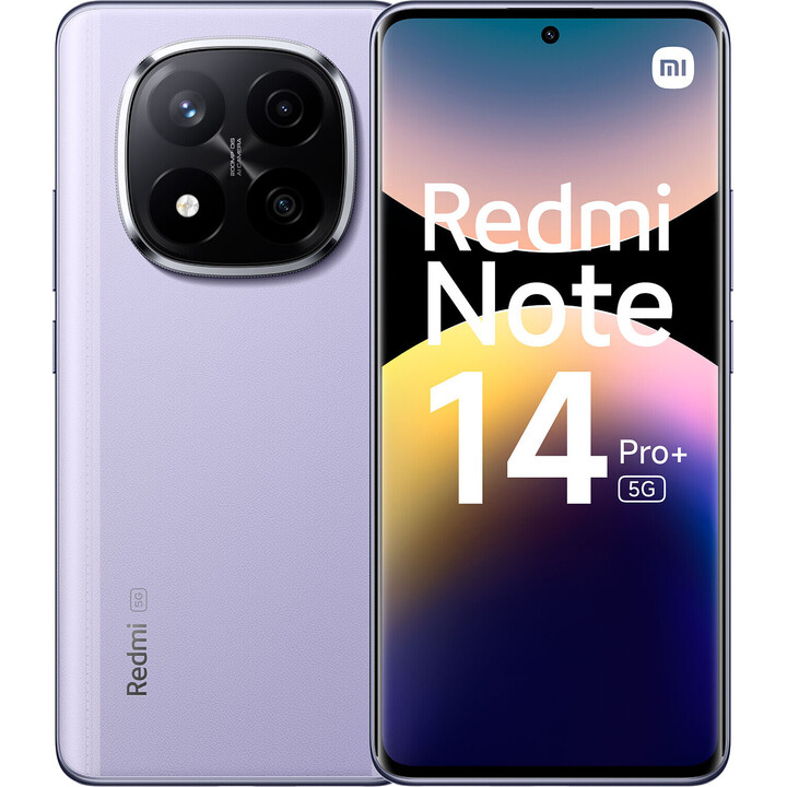 Xiaomi Redmi Note 14 Pro Plus 5G, 8+256GB, 200MP AI camera, 120W HyperCharge, AI features, Purple
