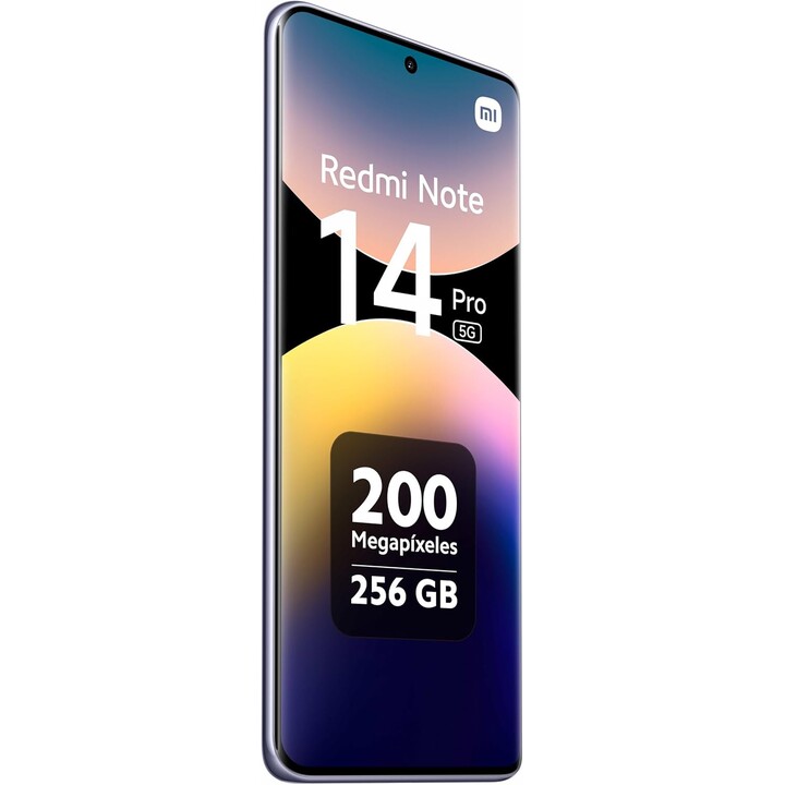 Xiaomi Redmi Note 14 Pro 5G, 8+256GB, Cámara AI de 200MP, Batería de 5110mAh, Funciones AI, Morado