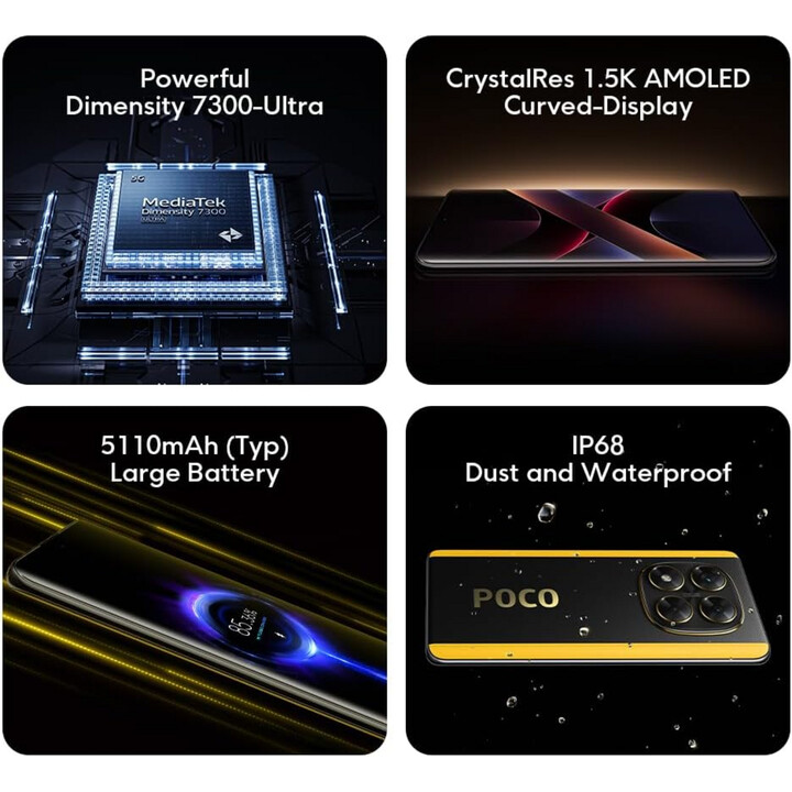 Smartphone Xiaomi POCO X7, 8 + 256 GB, Smatphone 5G, câmera de 50 MP com OIS, bateria de 5110 mAh, prata