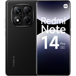 Xiaomi Redmi Note 14 Pro 5G, 12+512 GB, 200 MP AI-Kamera, 5110 mAh Akku, AI-Funktionen, Schwarz
