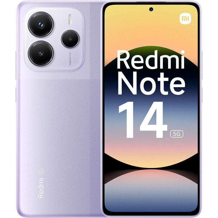 Xiaomi Redmi Note 14 5G, 8+256GB, 108MP AI camera system, 5500mAh battery, AI features, Purple