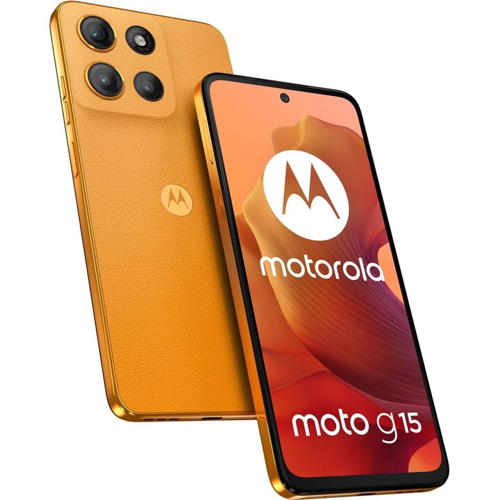 Motorola Moto G15 17,1cm (6.72), 8GB 128GB, 4G Dual SIM Smartphone, Android 15, USB Type C, 5200mAh, Orange