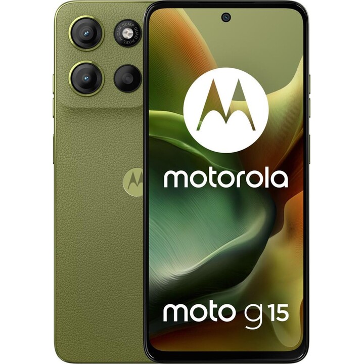Motorola Moto G15 17,1cm (6.72), 8GB 128GB, 4G Dual SIM Smartphone, Android 15, USB Type C, 5200mAh, Green
