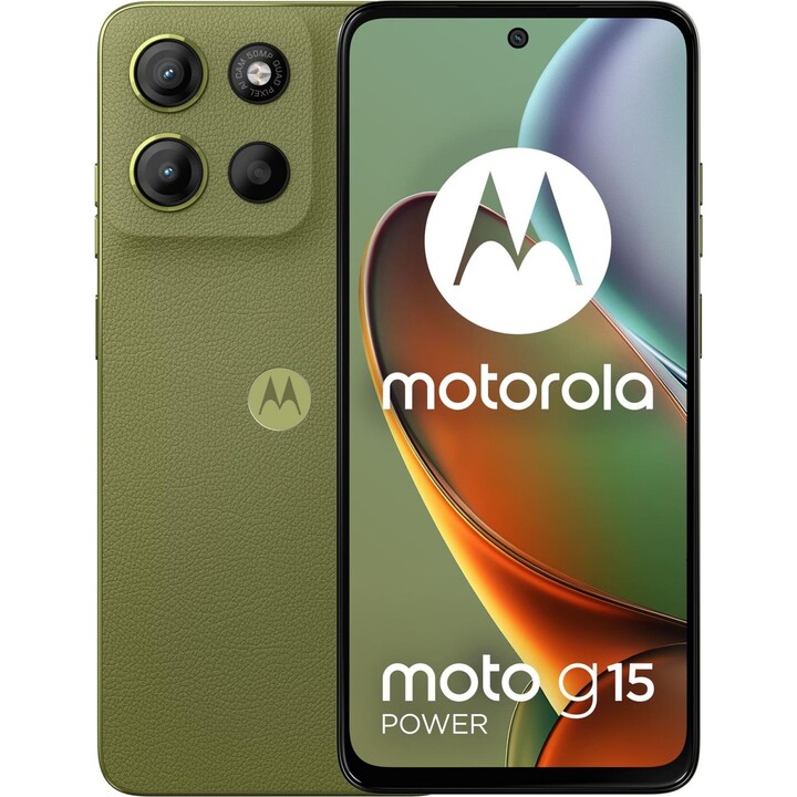 Motorola Moto G15 Power 17,1 cm (6,72), 8GB 256 GB, 4G Dual-SIM-Smartphone, Android 15, USB Typ C, 5200 mAh, Grün