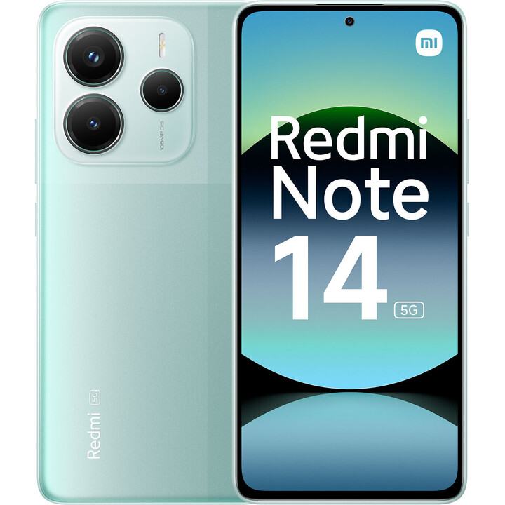 Xiaomi Redmi Nota 14 5G, 6+128 GB, sistema di telecamere AI da 108 MP, batteria da 5500 mAh, caratteristiche AI, verde