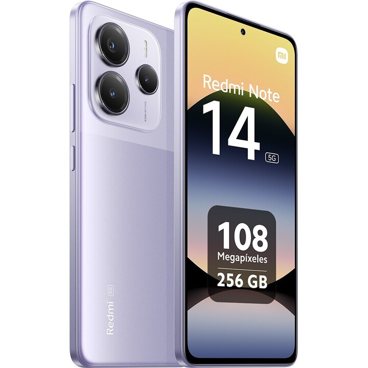 Xiaomi Redmi Note 14 5G, 6+128GB, 108MP AI camera system, 5500mAh battery, AI features, Purple
