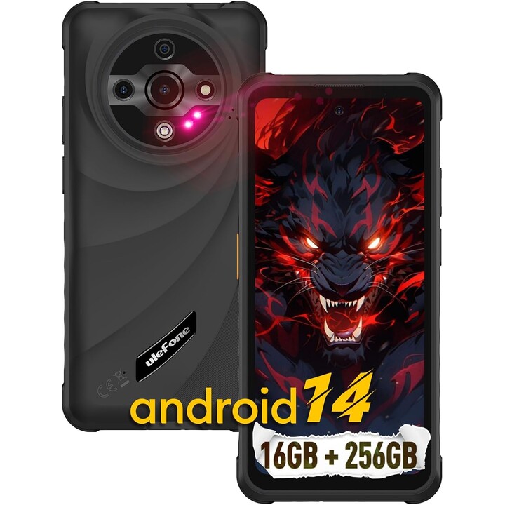 Ulefone Armor X31 Pro 5G, teléfono resistente, 16GB+256GB, Android 14, 6.56, 120Hz, 64MP+25MP+16MP cámara, 6050 mAh, negro