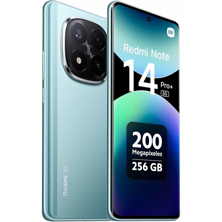 Xiaomi Redmi Note 14 Pro Plus 5G, 12+256 GB, câmera AI de 200mp, hipercharge 120W, AI, azul