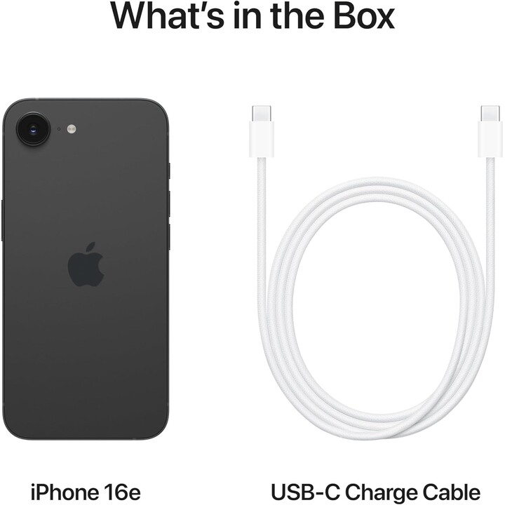 Apple iPhone 16e 128GB, 5G Mobile phone, 6.1-inch Super Retina XDR Display, Black