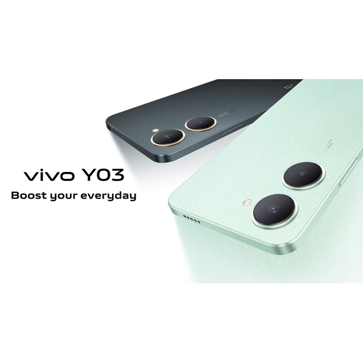 Vivo Y03, 4GB 128GB, 6.56 LCD Smartphone, Mediatek Helio G85, 5000mAh, Gem Green