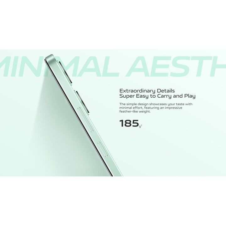 Vivo Y03, 4GB 128GB, 6.56 LCD Smartphone, Mediatek Helio G85, 5000mAh, Gem Green