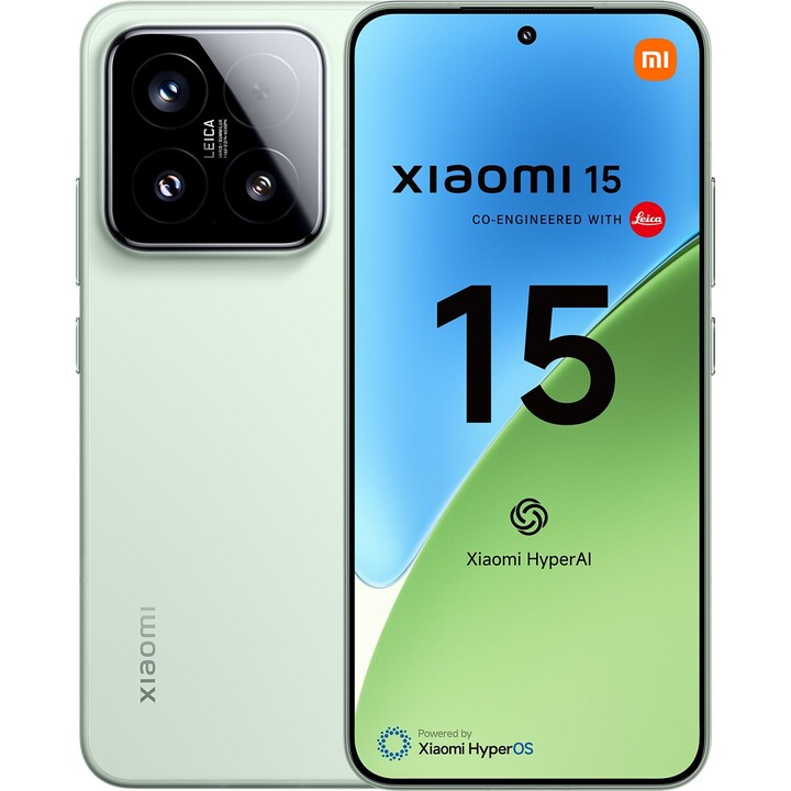 Xiaomi 15, 5G Smartphone, 12+256GB, 50MP Leica main camera, 5240mAh battery, 90W HyperCharge, HyperAI, Green