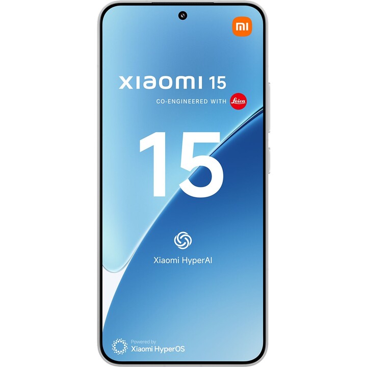 Xiaomi 15, 5G Smartphone, 12+512GB, cámara Leica 50mp, batería de 5240 mAh, 90W HyperCarge, Hyperai, Blanco