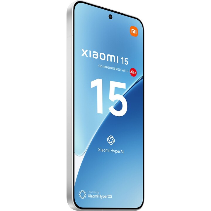 Xiaomi 15, 5G Smartphone, 12+512GB, cámara Leica 50mp, batería de 5240 mAh, 90W HyperCarge, Hyperai, Blanco
