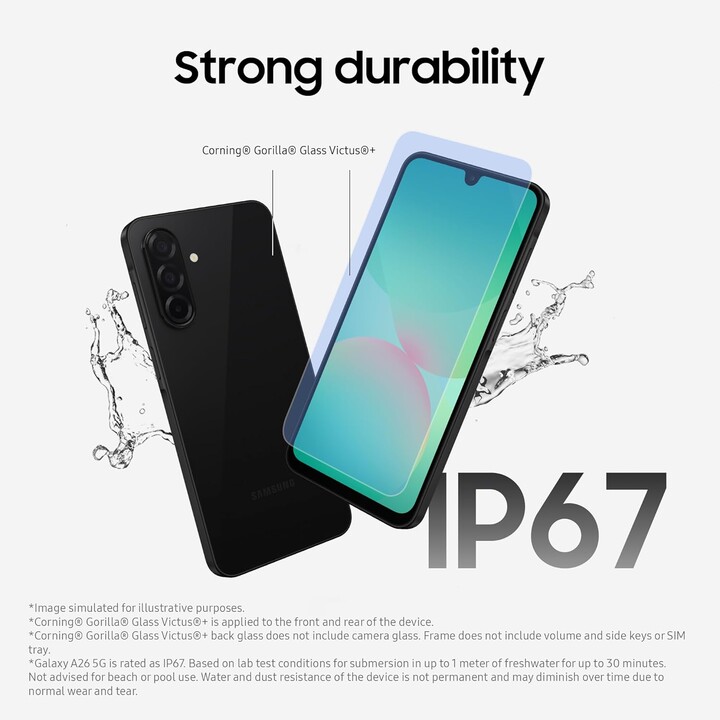 Samsung Galaxy A26 A266, 8+256 GB, smartphone 5G, inteligência incrível, câmera de 50MP, preto