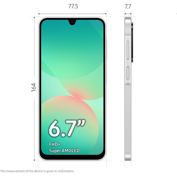 Samsung Galaxy A26 A266, 8+256GB, 5G Smartphone, inteligencia impresionante, 50MP Camera, Blanco