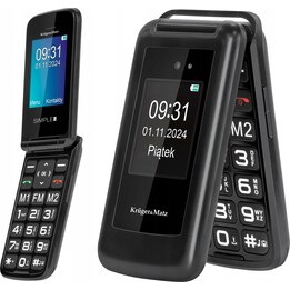 Kruger&Matz Simple 931, 4G SENIOR PHONE, Flip, 2 Screens, Loud, SOS, Black
