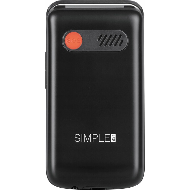 Kruger&Matz Simple 931, 4G SENIOR PHONE, Flip, 2 Screens, Loud, SOS, Black