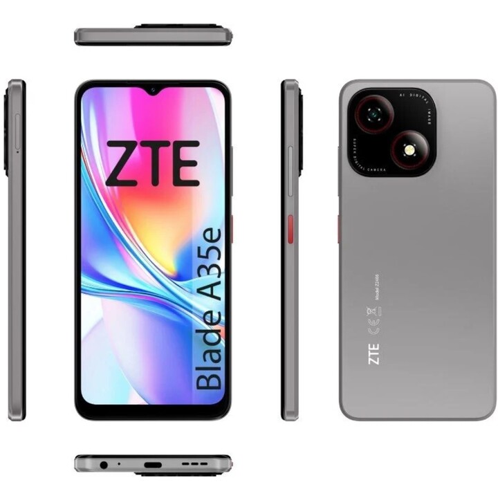 ZTE Blade A35E, 2+2GB 32GB, 6,52 HD Display, 5MP/8MP Camera, Gray