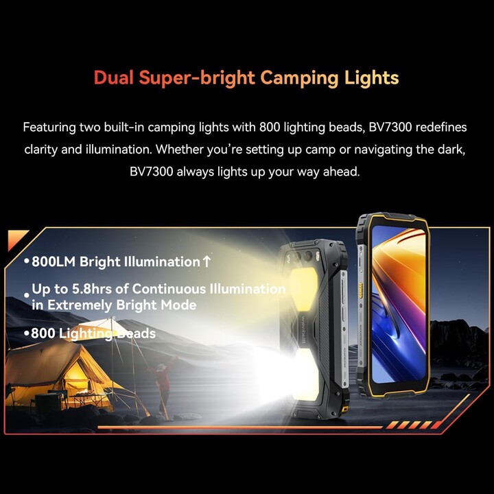 Blackview BV7300 6.67 pulgadas 6 GB 256 GB Cámara de visión nocturna Dual Sim, naranja