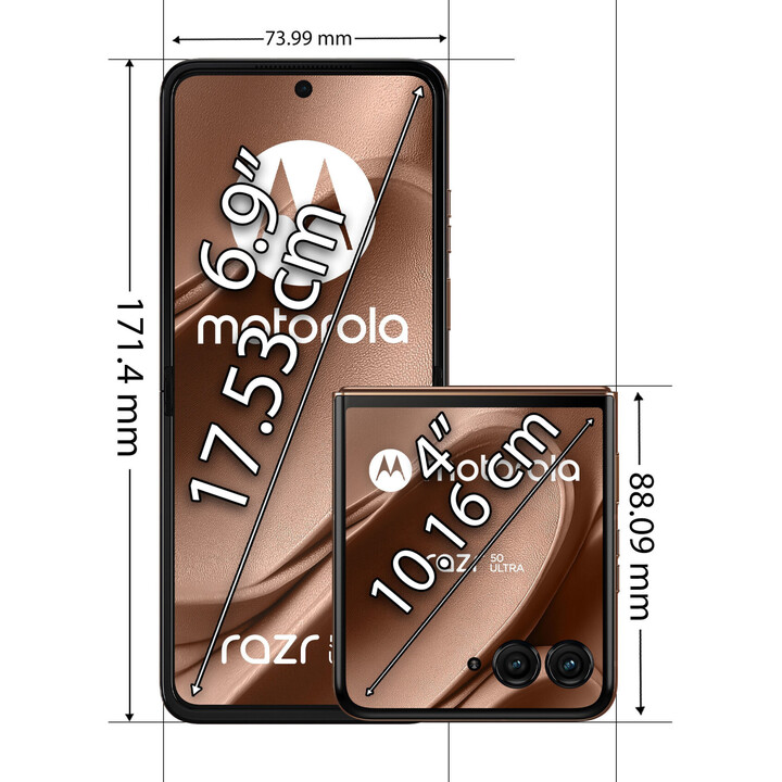 Motorola Razr 50 Ultra 5G 12GB 512GB, 17.5 cm (6.9) Dual SIM, Android 14, USB-C, 165Hz, Mocha Brown