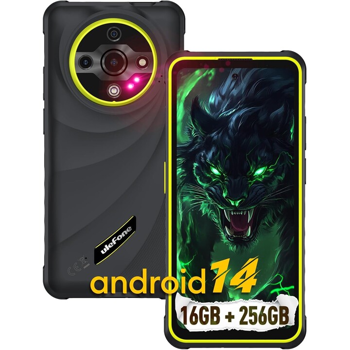 Ulefone Armor X31 Pro 5G, Rugged Phone, 16GB+256GB, Android 14, 6.56, 120Hz, 64MP+25MP+16MP Camera, 6050mAh, Green
