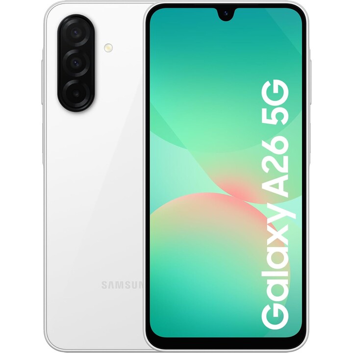 Samsung Galaxy A26 A266, 6+128GB, 5G Smartphone, Awesome Intelligence, 50MP Camera, White