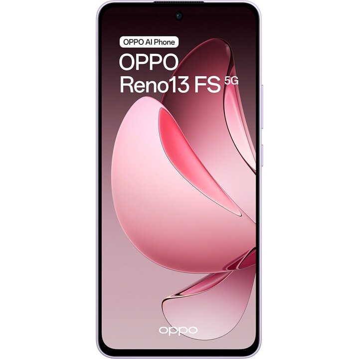 Oppo Reno13 fs, 5G -Smartphone mit AI, 12 GB/512 GB, 6,67 120 Hz AMOLED 50 MP IP69 5.800 MAH 45W, Lila