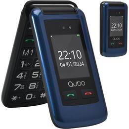 Teléfono Móvil Qubo X-247 4G para Personas Mayores/ Negro y Azul