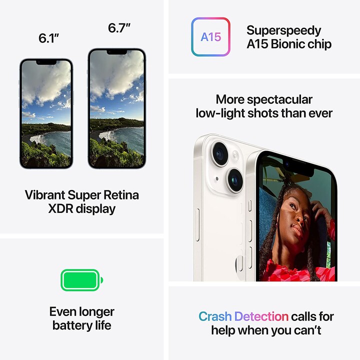 Apple iPhone 14 128GB White Starlight - Refurbished