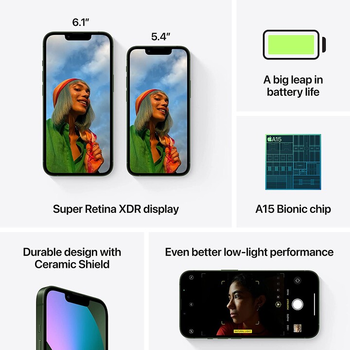 Apple iPhone 13 Mini 128GB Green - Renovado
