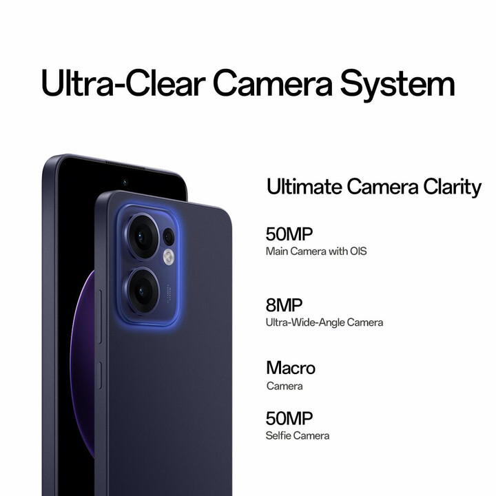 Oppo Reno13 F 110010234969 Smartphone 5G com IA, 8 GB de RAM, 256 GB, ecrã AMOLED de 6,67 polegadas, azul