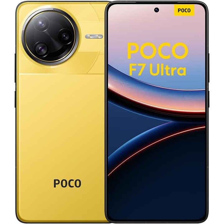 Xiaomi Poco F7 Ultra, 12+256 GB, 50 MP, display AMOLED da 120 Hz, batteria da 5300 mAh, HyperCharge da 120 W, HyperAI, Giallo